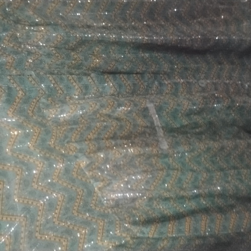 Ba sh women's blouse sheer green with undershirt